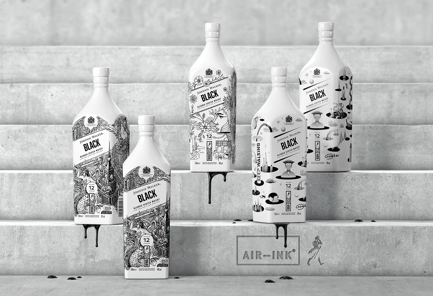 采用當?shù)亟诸^藝術(shù)家的獨特品牌包裝設(shè)計-具有由空氣污染制成的墨水包裝設(shè)計
